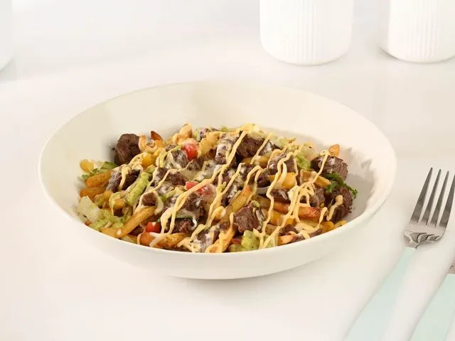 [FG517] Steak with cheese and potatoes