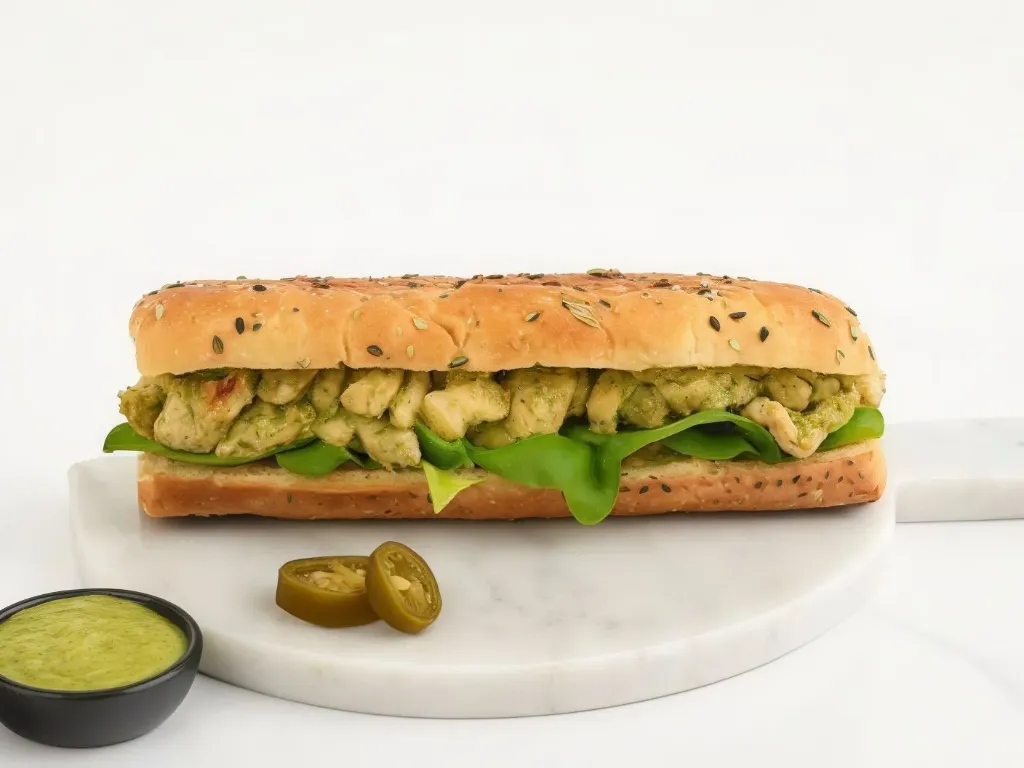 Chicken, Jalapeño and Pesto Sandwich